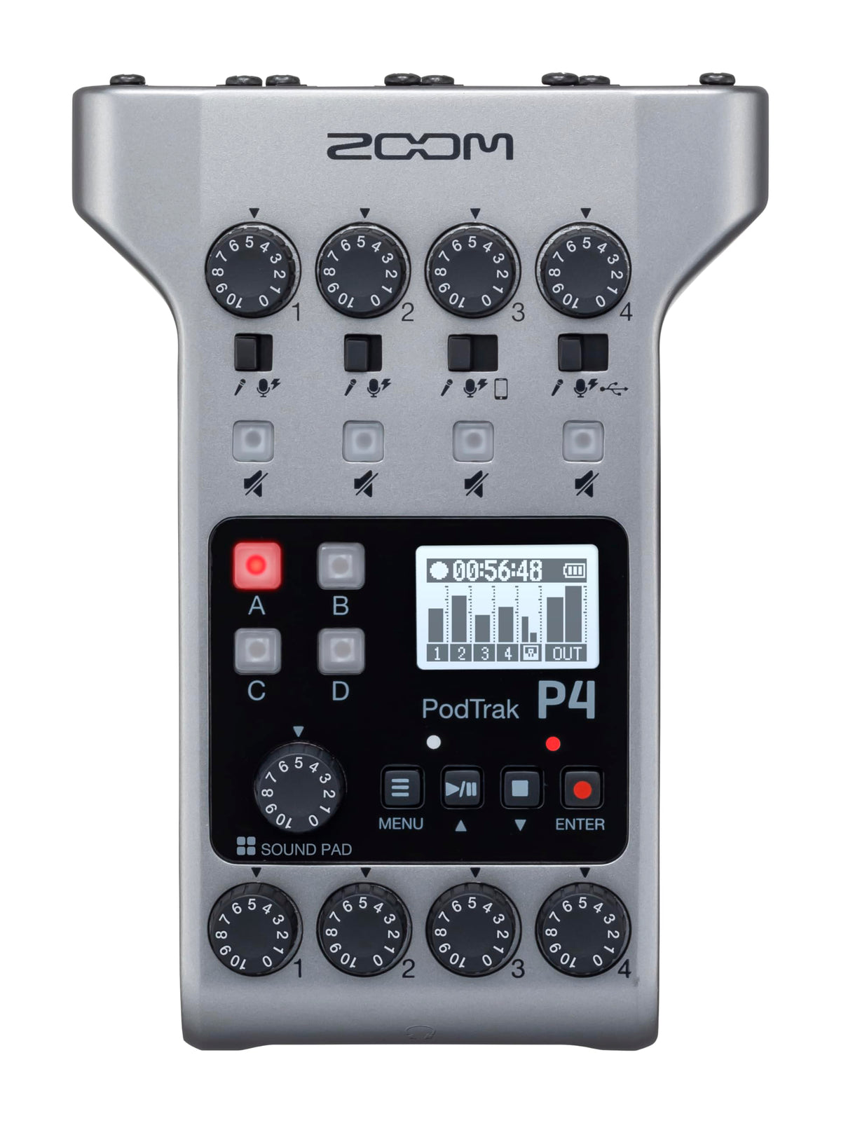Podcast Recorder with 4 XLR Mic Inputs X6427