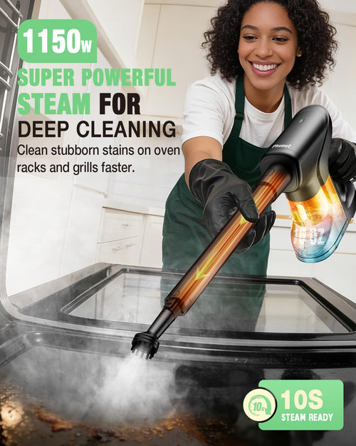 14-in-1 Lightweight Detachable Handheld Steam Mop Black B81111