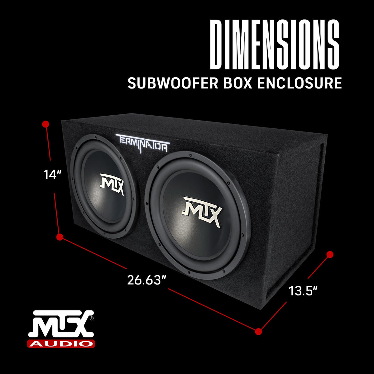 Dual 12" Subwoofers Loaded Enclosure A42640