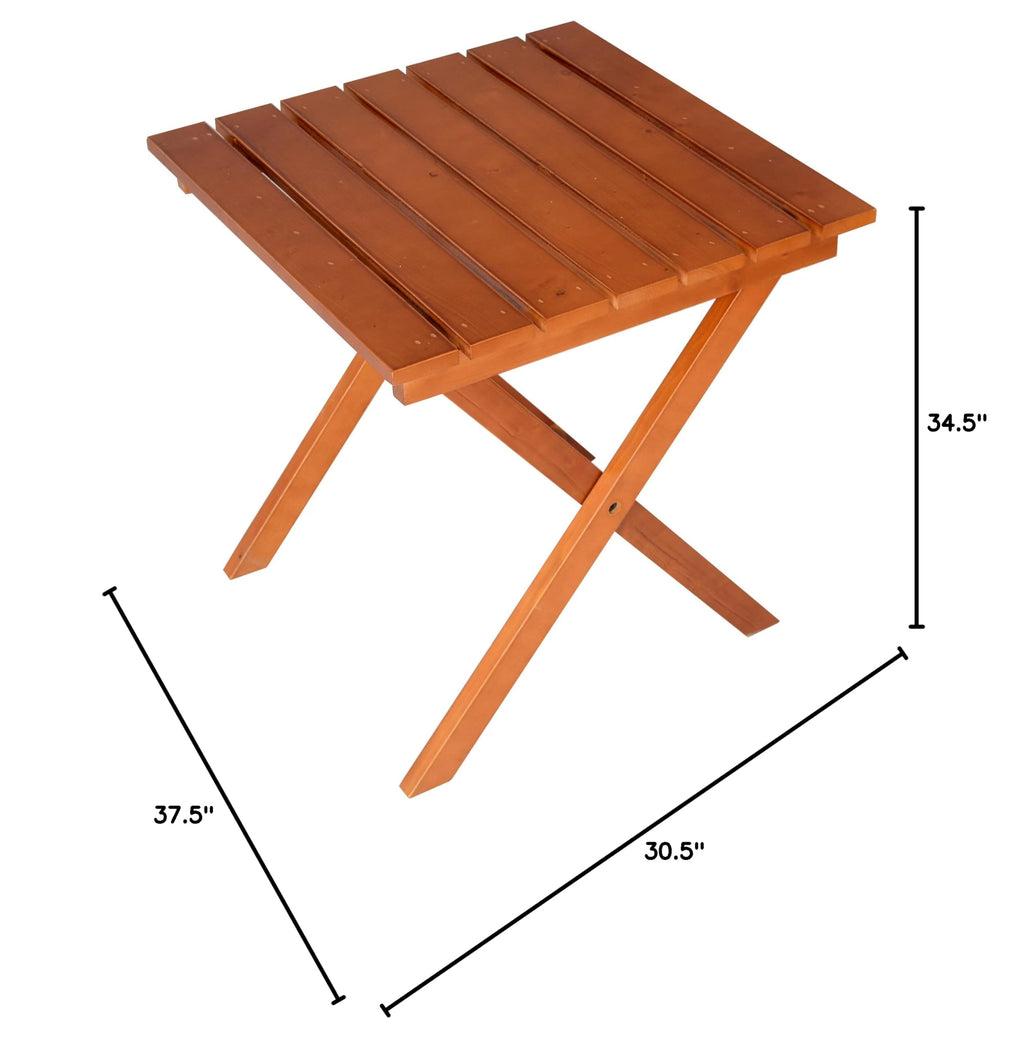Solid Cedar Adirondack Extra Wide Chair with Folding Table Q37142