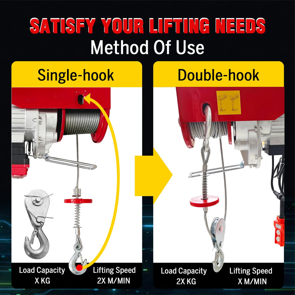 1760lbs Electric Hoist Winch with Wireless Control L4328