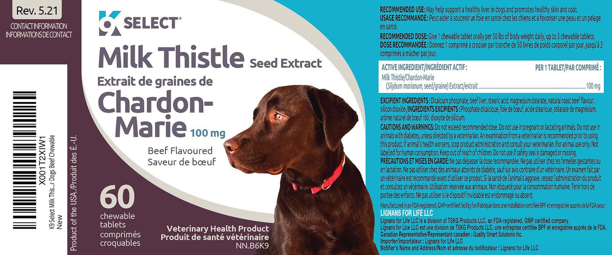 Milk Thistle Liver Support 60 Beef Chewable Tablets L850