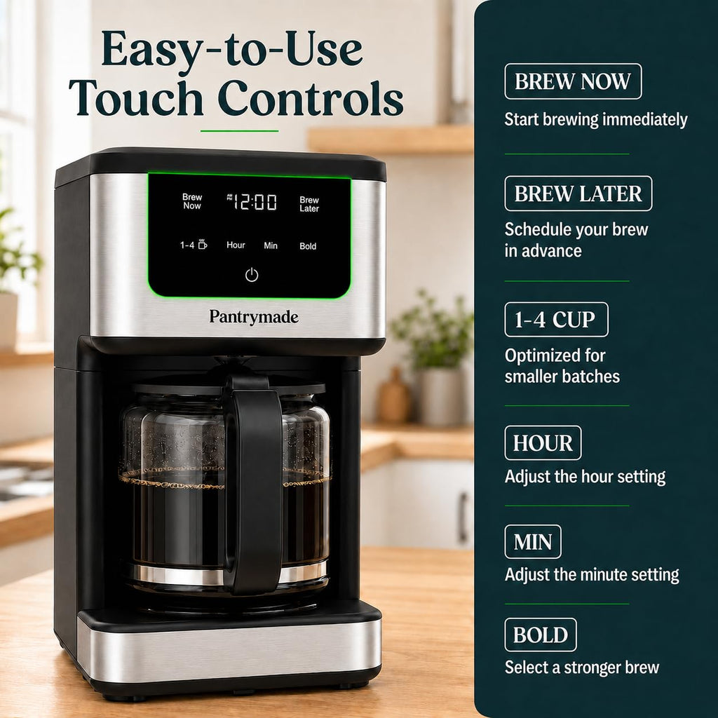 14-Cup Programmable Drip Coffee Maker with Glass Carafe, Black C989