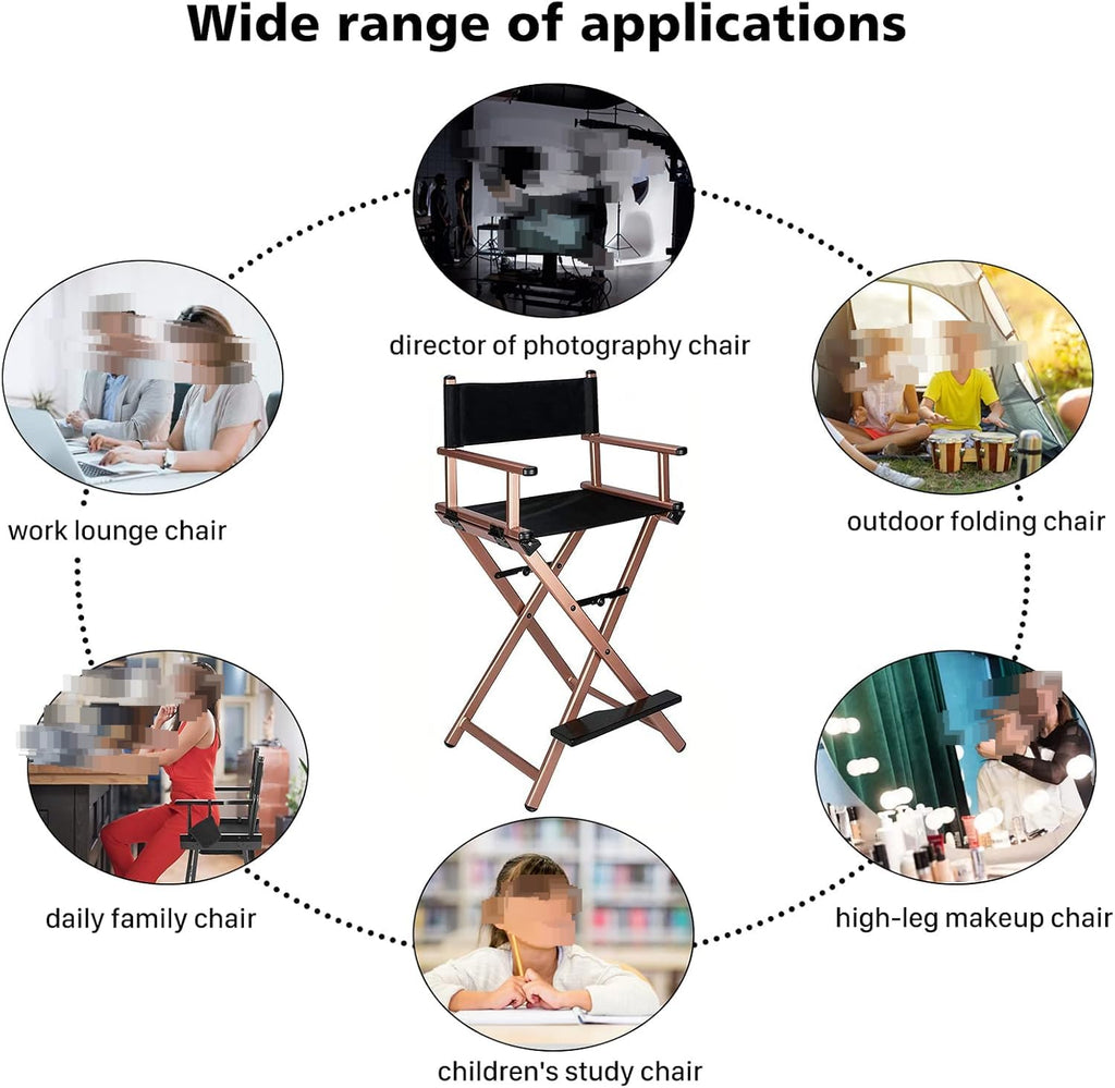 Portable Folding Director's Chair Lightweight Aluminum M84922