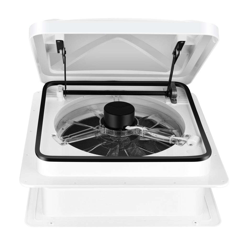 RV Roof Vent Fan 6-Speed-Reversible White Z677