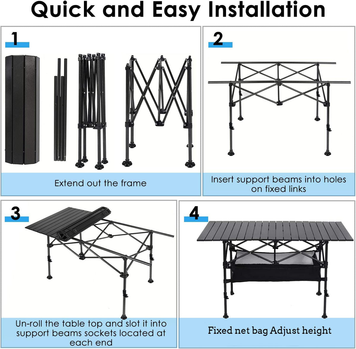 Adjustable Aluminum Camping Table P48460
