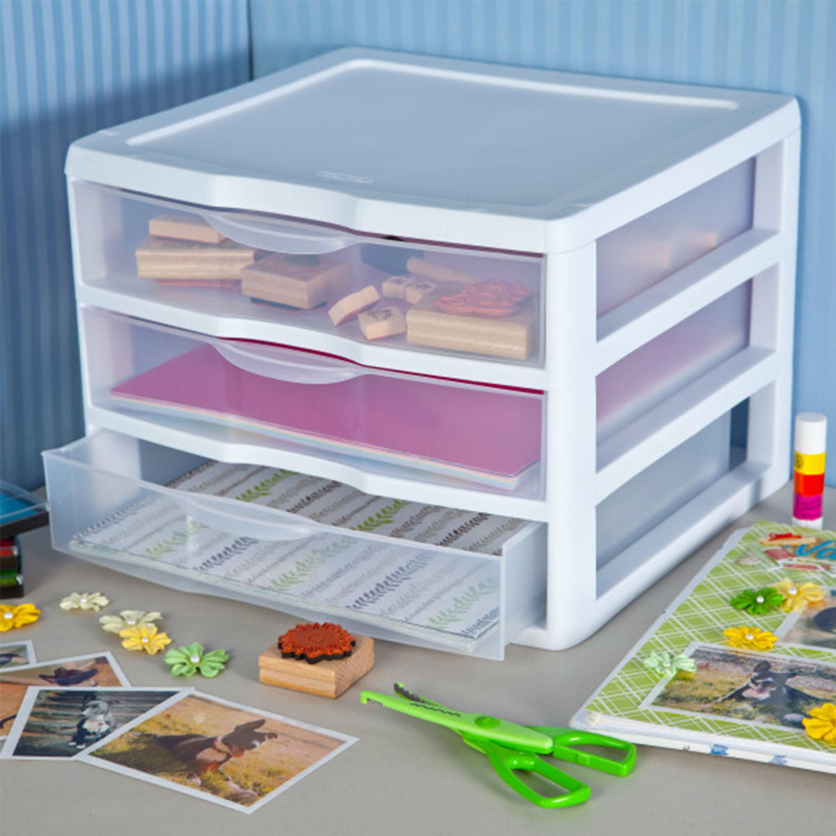 Wide 3-Drawer Storage Unit 6-Pack W32675