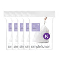 100 Count Drawstring Kitchen Trash Bags, 30-45 Liter, White L1445