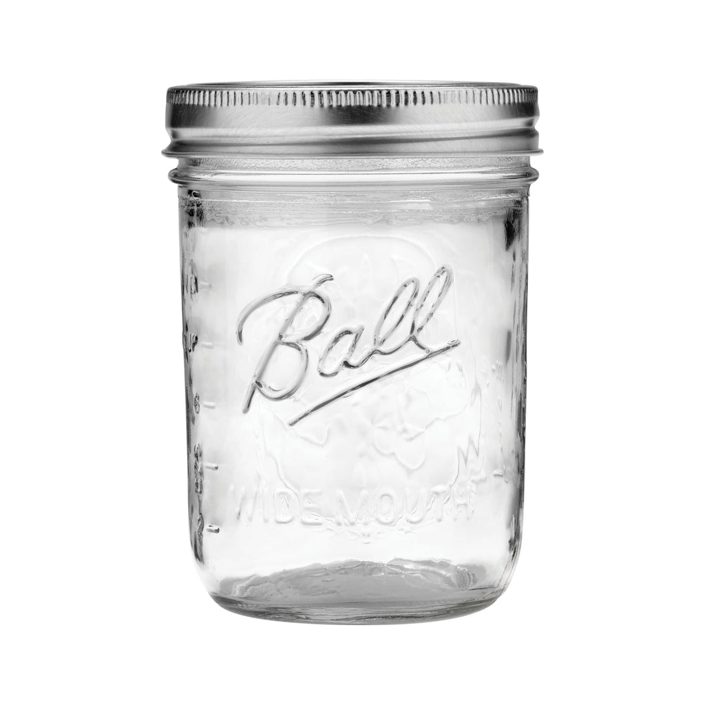 Wide Mouth Pint Jars with Lids and Bands, 16 oz, Set of 12 E727