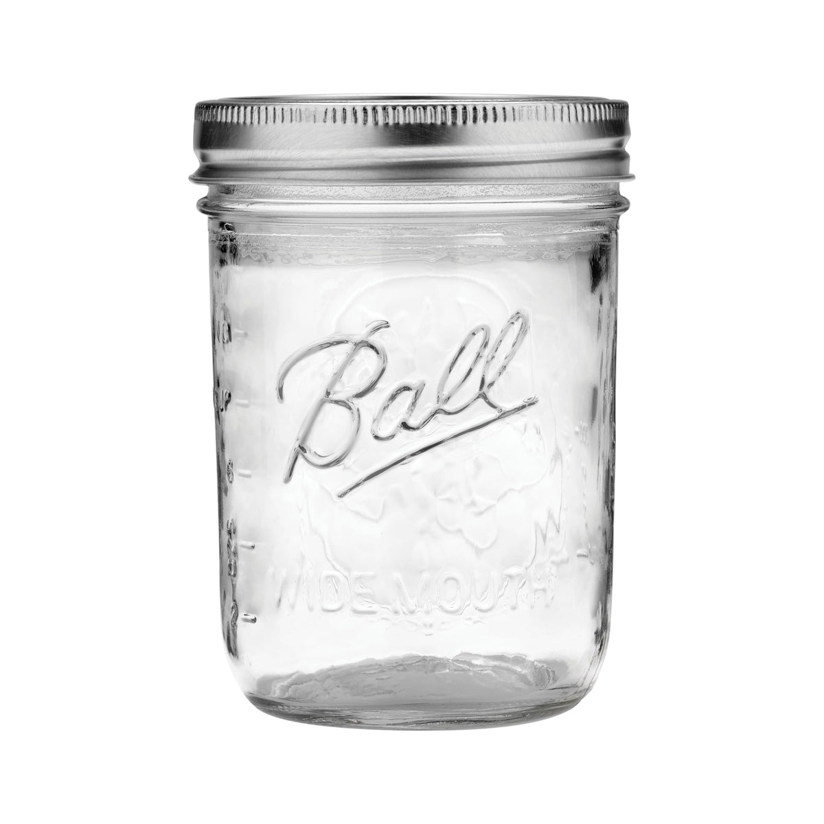 Wide Mouth Pint Jars with Lids and Bands, 16 oz, Set of 12 E727