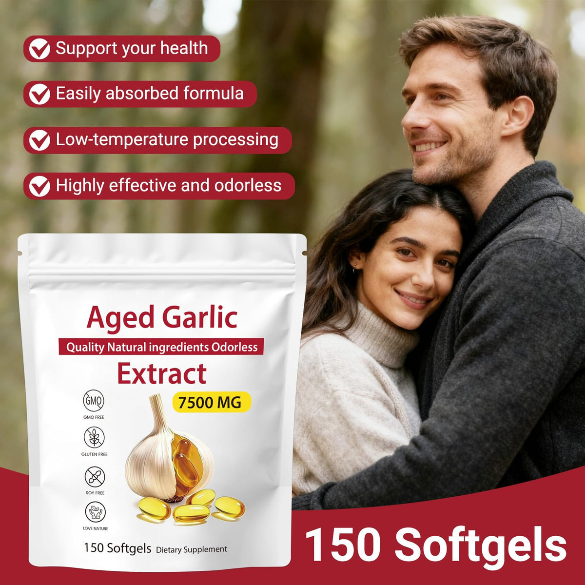 Odorless Aged Garlic Extract 7500mg Softgels H539903