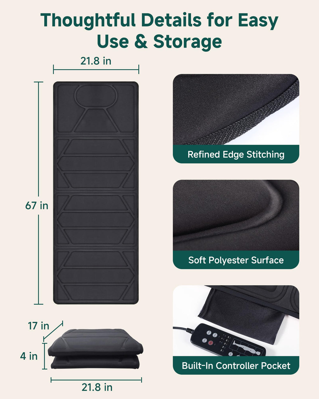 Full Body Massage Mat with Heat E989