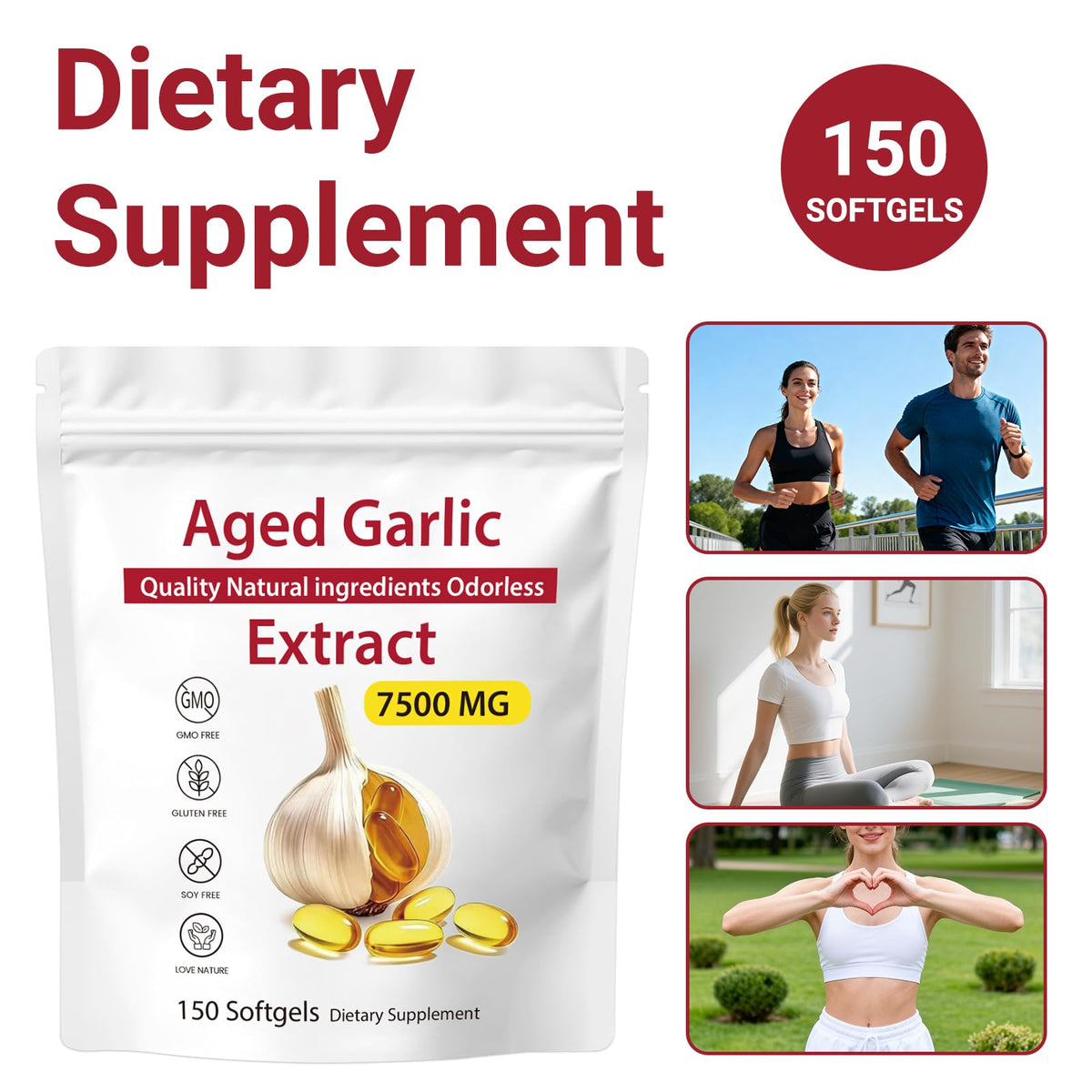 Odorless Aged Garlic Extract 7500mg Softgels H539903