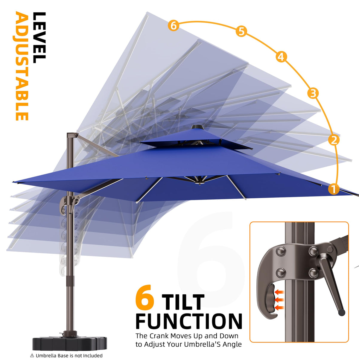 10' X 13' Rectangle Cantilever Patio Umbrella F8082