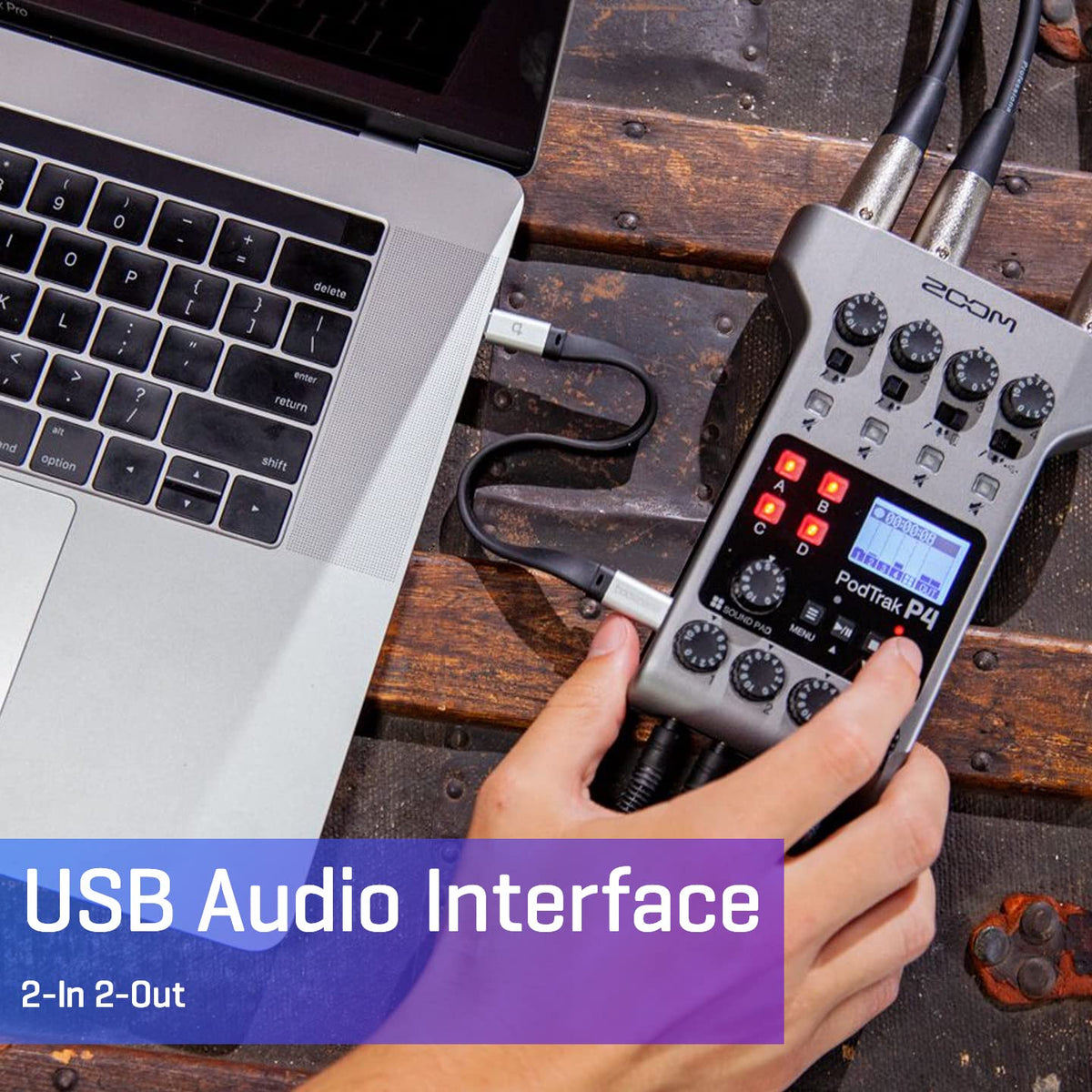 Podcast Recorder with 4 XLR Mic Inputs X6427
