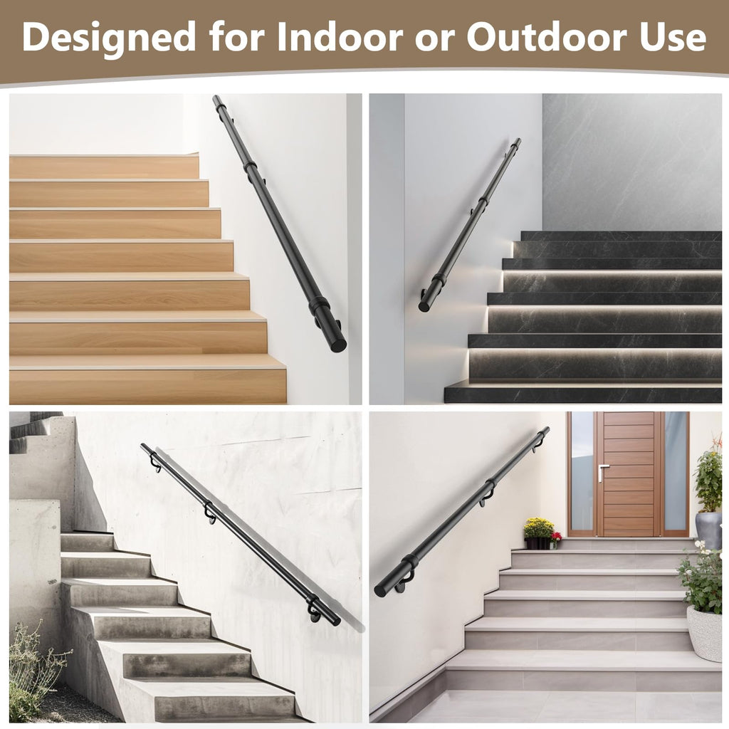 6 Feet Round Aluminum Stair Railing J9540