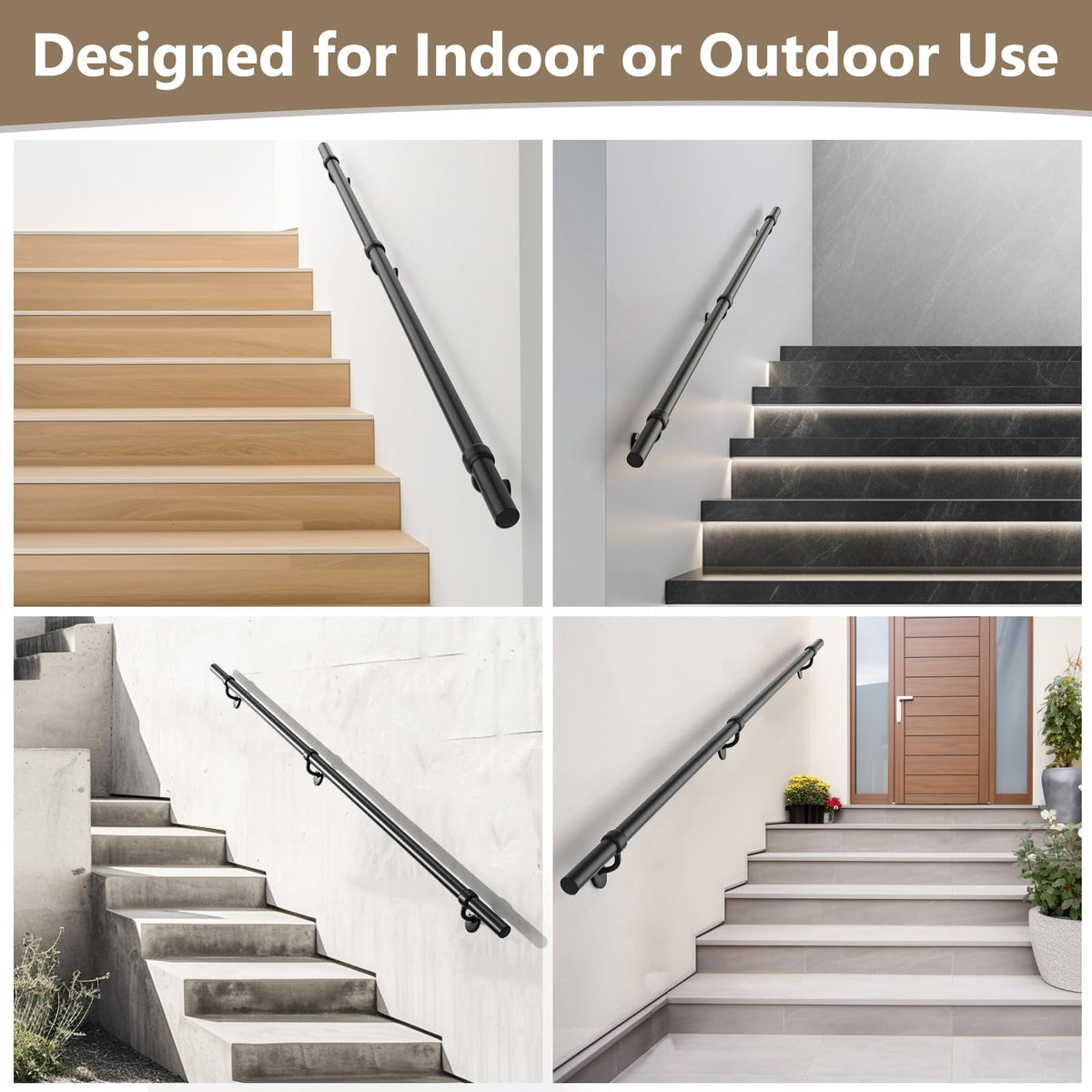 6 Feet Round Aluminum Stair Railing J9540