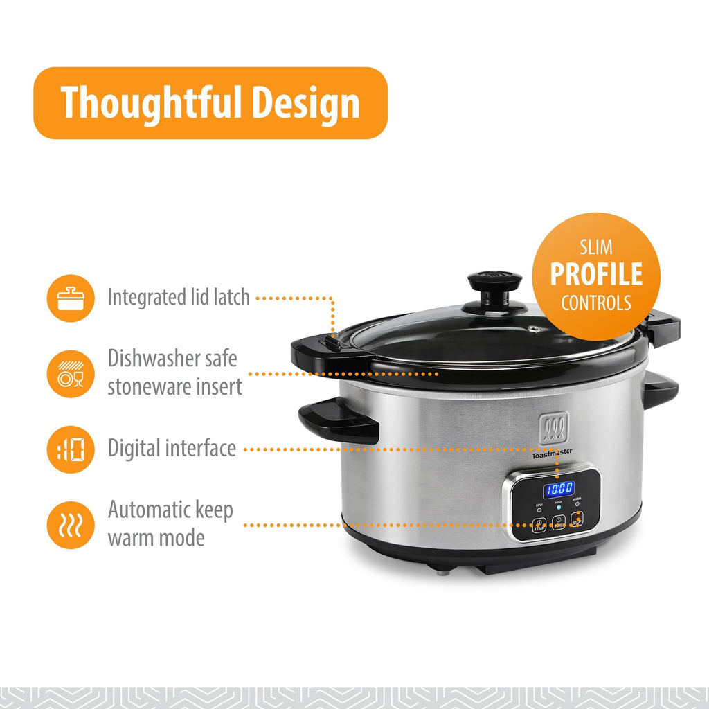 4-Quart Stainless Steel Slow Cooker L6607