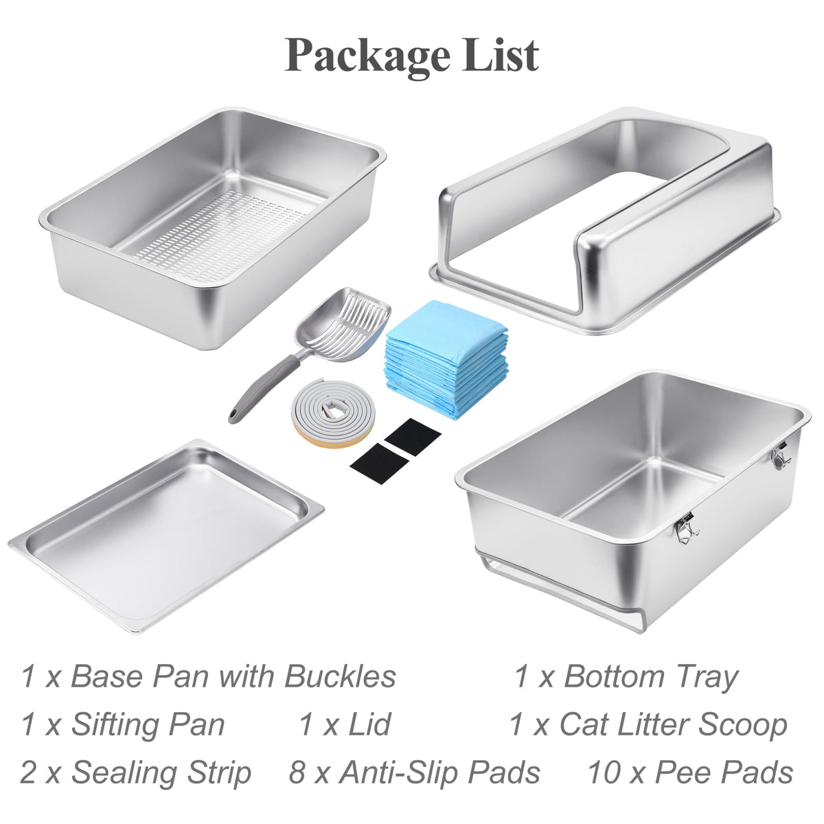 Pull-Out Sifting Cat Litter Box with Lid C627220