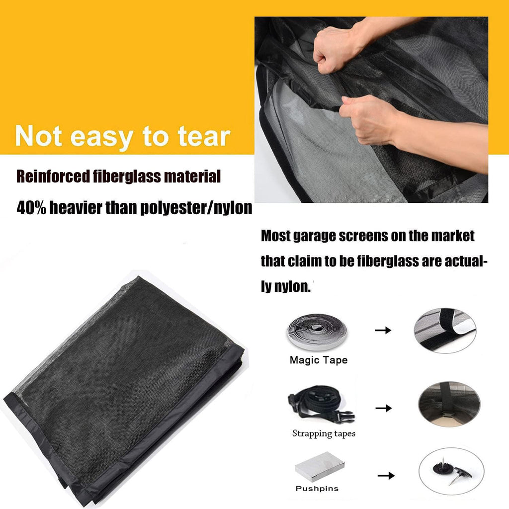 9x7FT Fiberglass Magnetic Garage Door Screen L45670