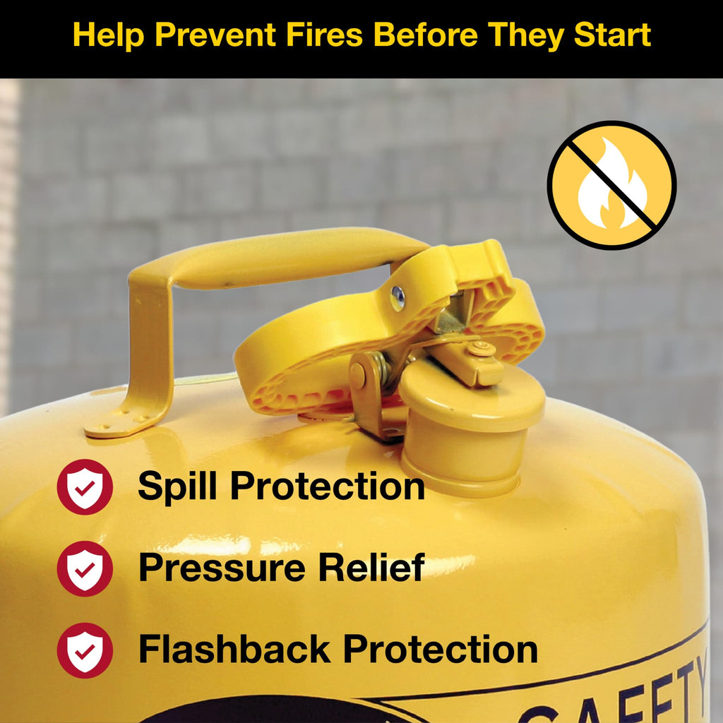 5 Gallon Yellow Safety Gas Can A9735