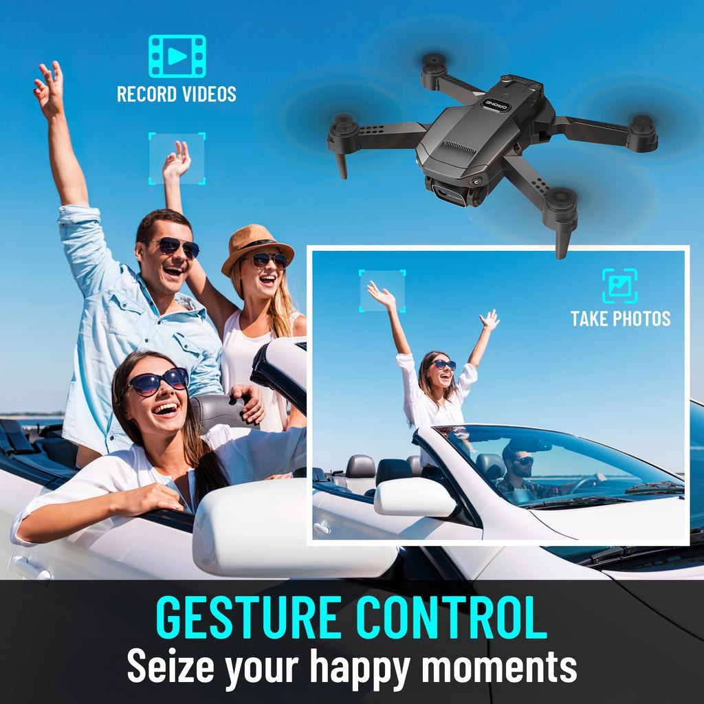 1080P HD Foldable Mini RC Drone with Camera, 2 Batteries H233
