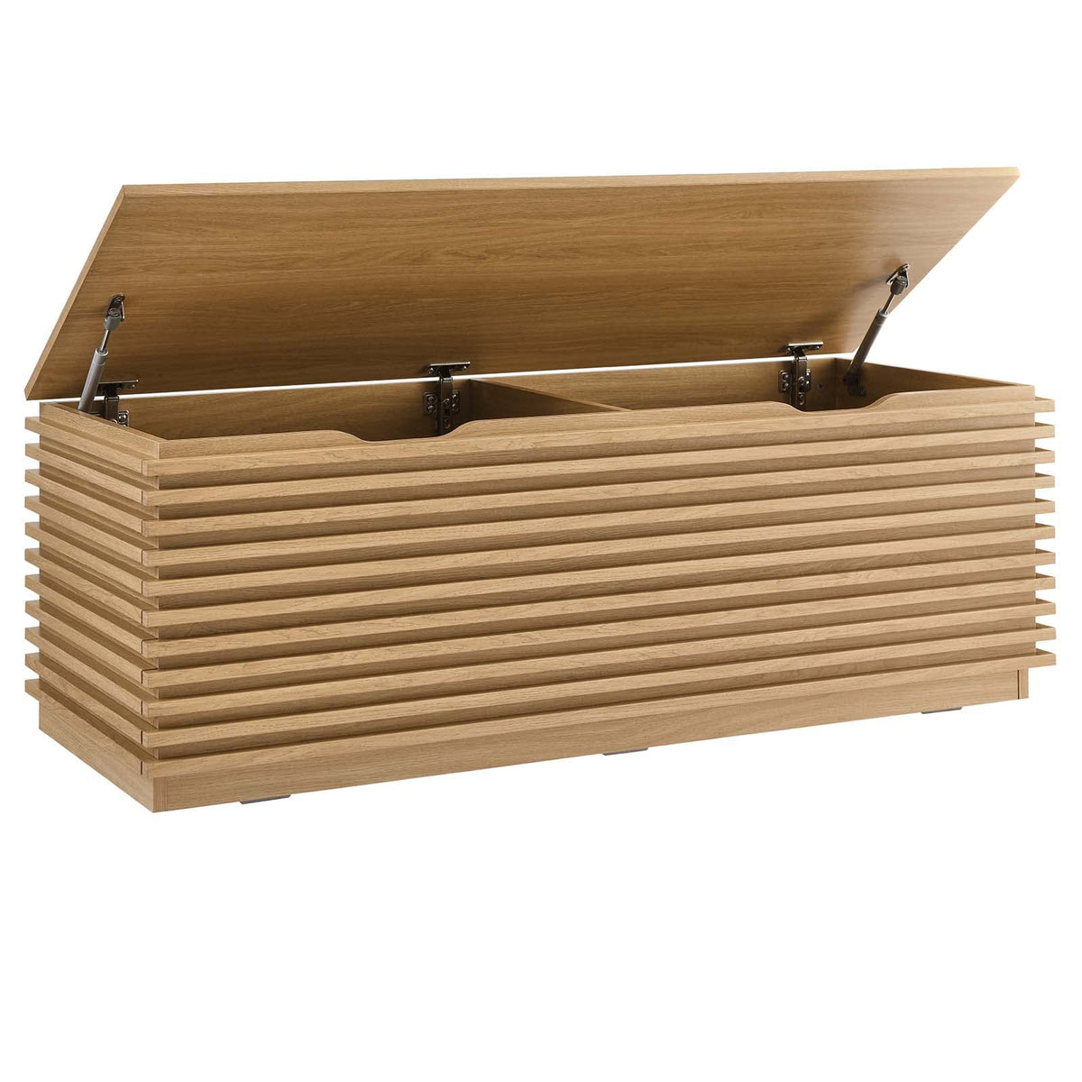 Oak Wood Grain Storage Bench P369