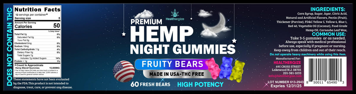 Hemp Gummies 60 Count M29554