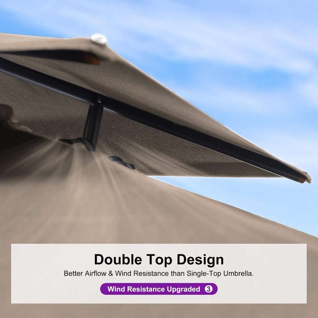 10' x 13' Cantilever Umbrella with Base N278