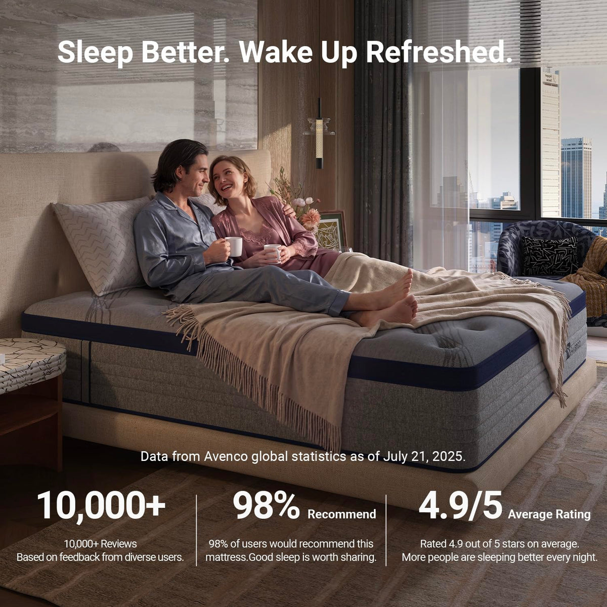 Queen 12 Inch Cooling Hybrid Mattress F3402