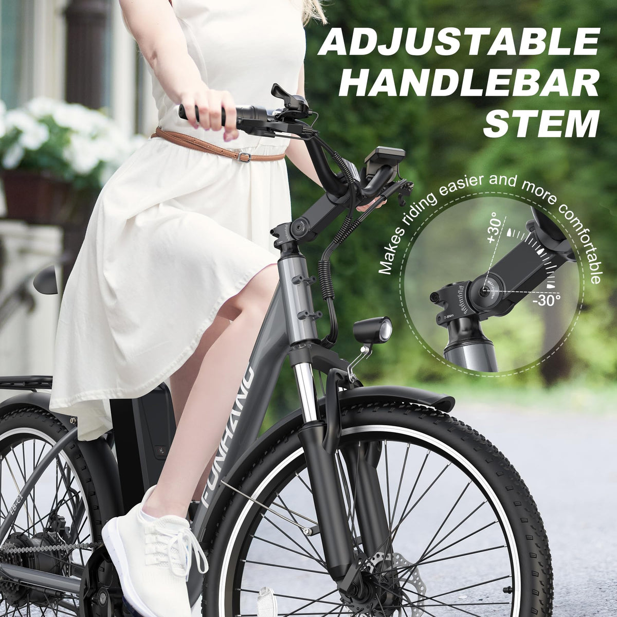 26" 1000W Electric Bike with 48V Battery, 7-Speed U97467
