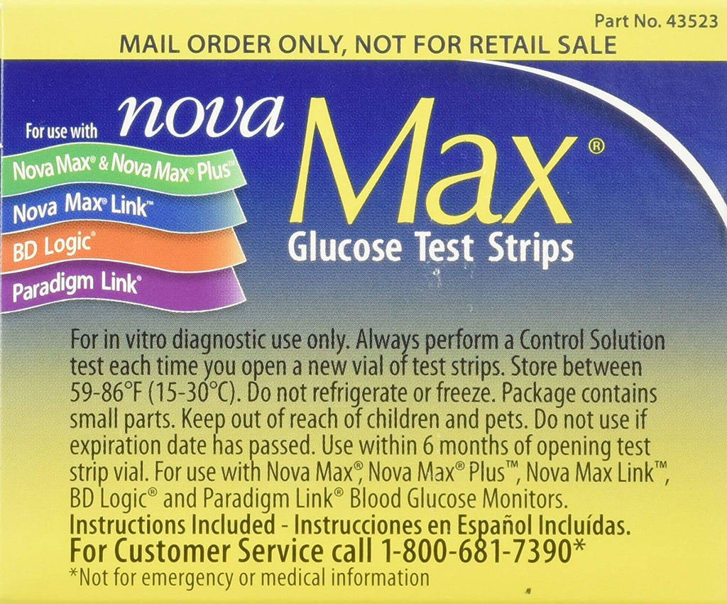 Glucose Test Strips, Box of 50 Strips H14651