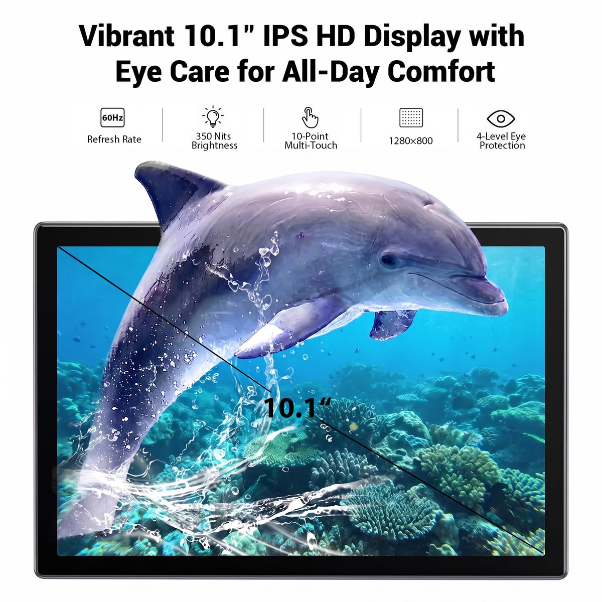 10.1" Android 16 Tablet with Keyboard, 30GB RAM 64GB ROM, Gray T810