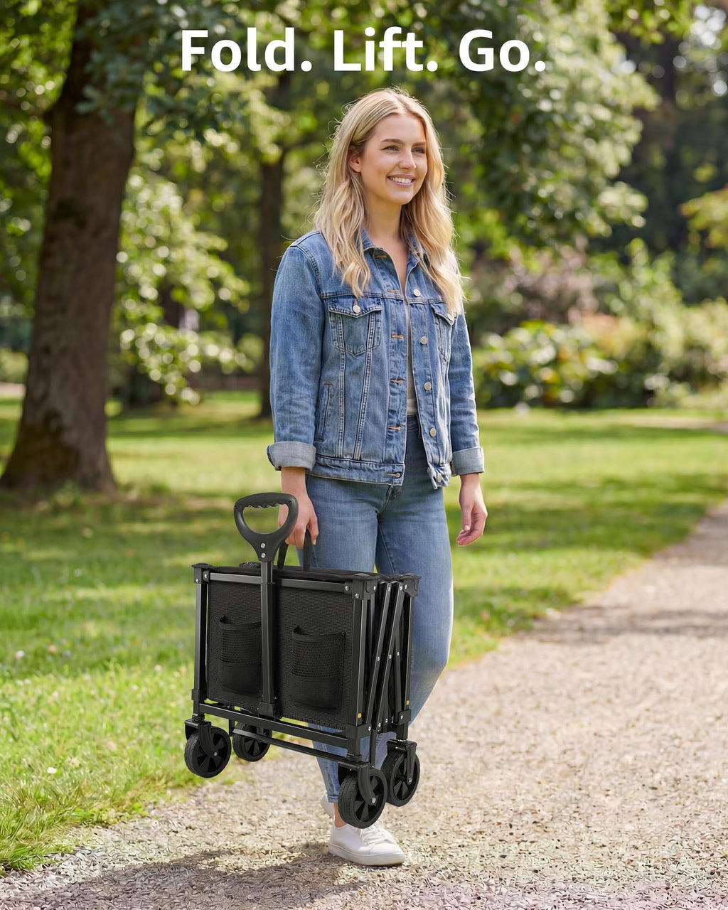 Collapsible Grocery Wagon Cart with Wheels A520