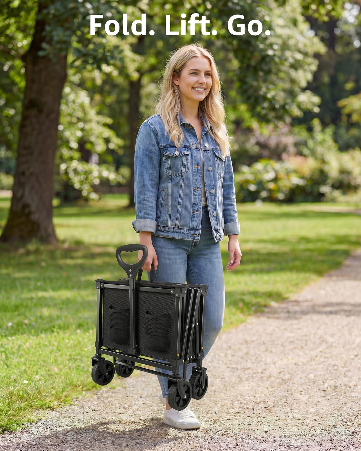 Collapsible Grocery Wagon Cart with Wheels A520