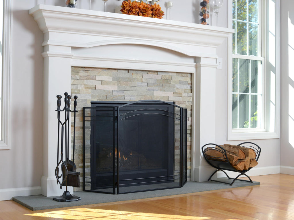 Black Fireplace Screen D645921