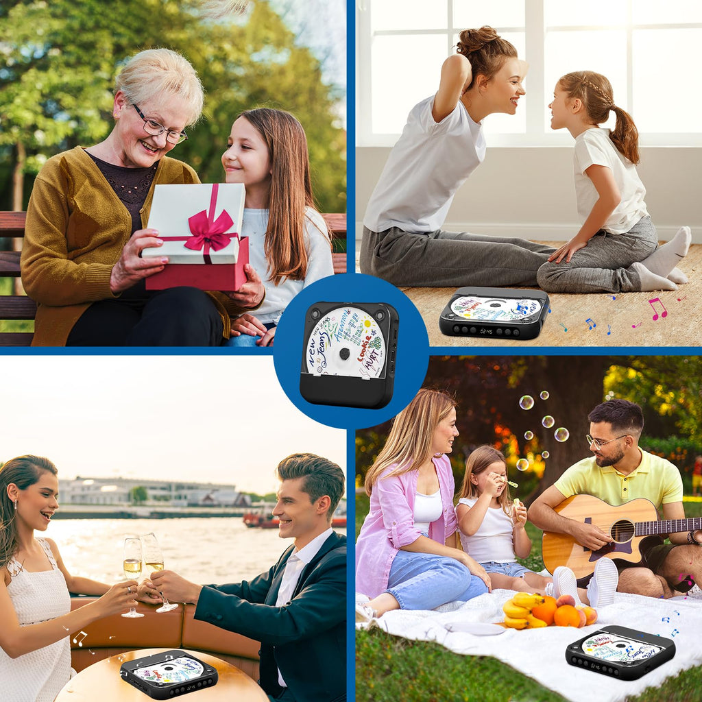 Black Portable Bluetooth CD Player O674591