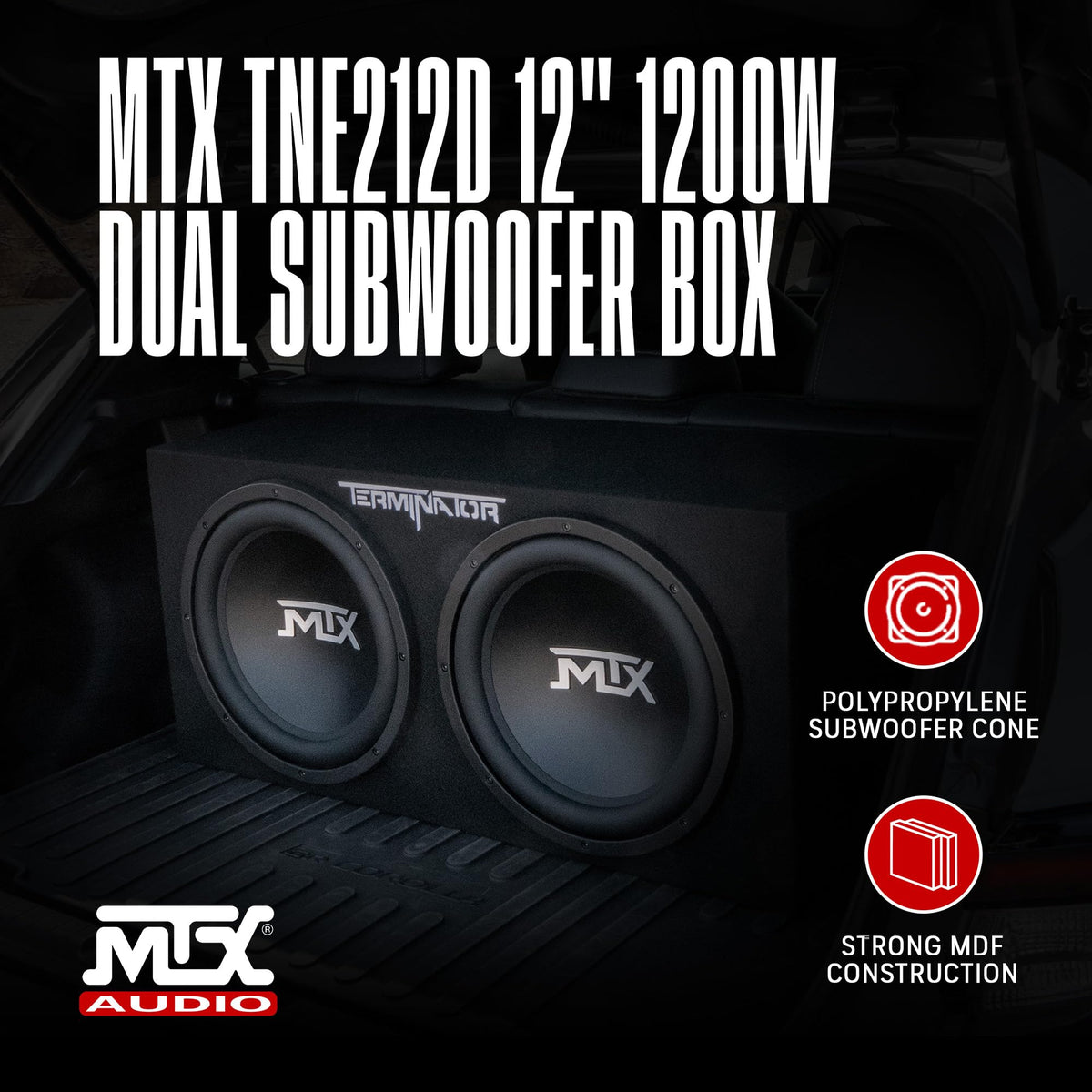 Dual 12" Subwoofers Loaded Enclosure A42640