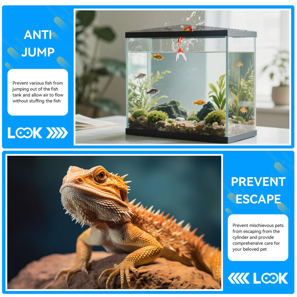Magnetic Aquarium Lid Anti-Jumping Mesh Fish Tank Cover T379