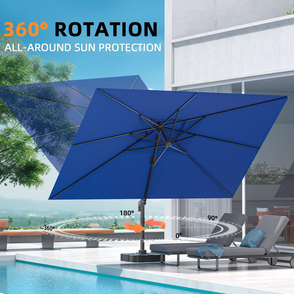 10' X 13' Rectangle Cantilever Patio Umbrella F8082