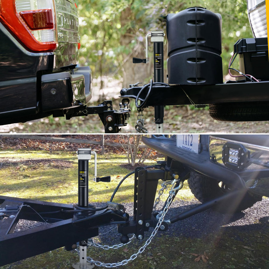 5000 lbs A-Frame Trailer Jack, 15" Vertical Travel with Adjustable Drop Leg E4747