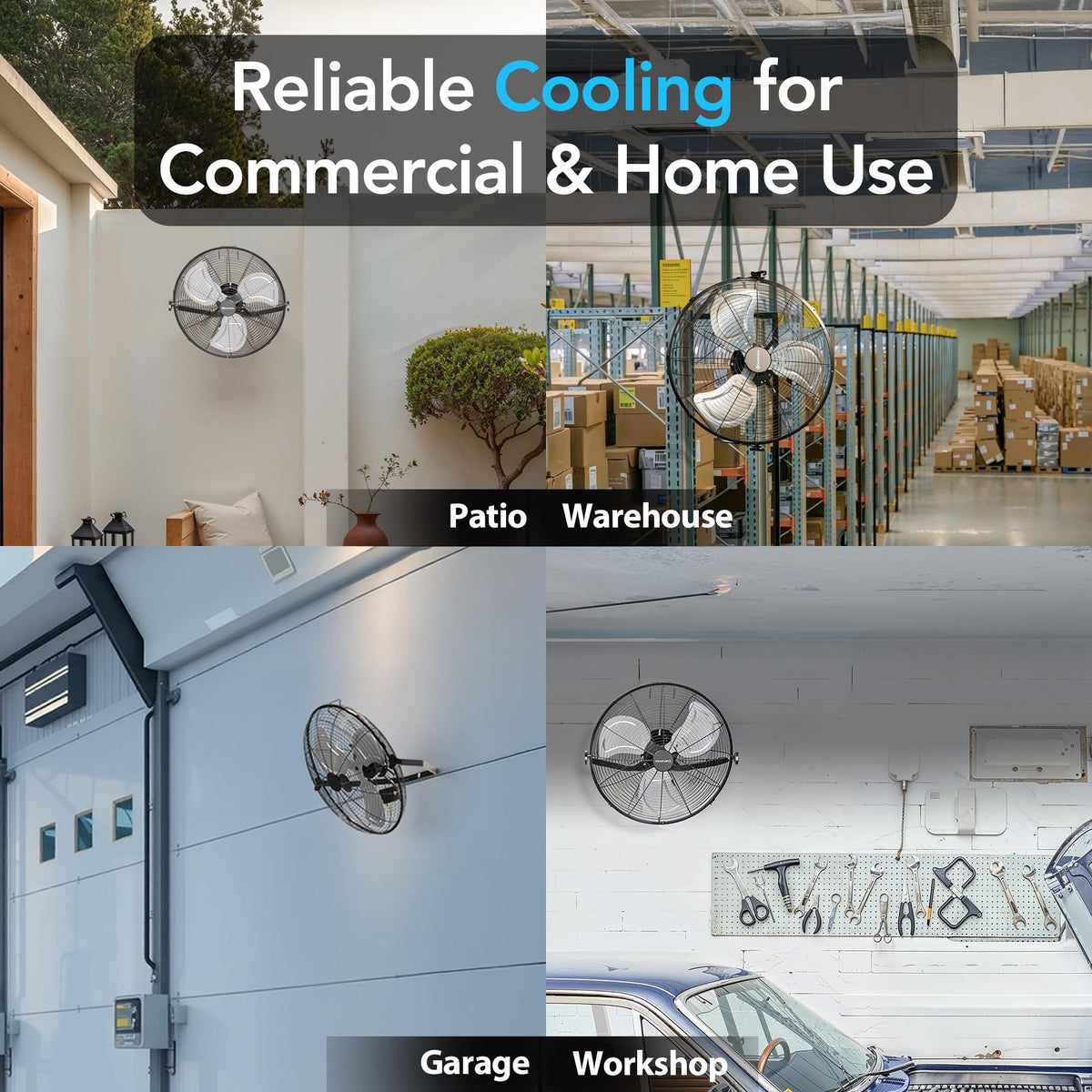 20" High-Velocity Industrial Floor & Wall Fan V30301