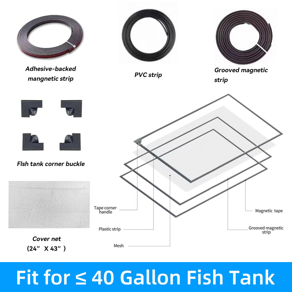 Magnetic Aquarium Lid Anti-Jumping Mesh Fish Tank Cover T379