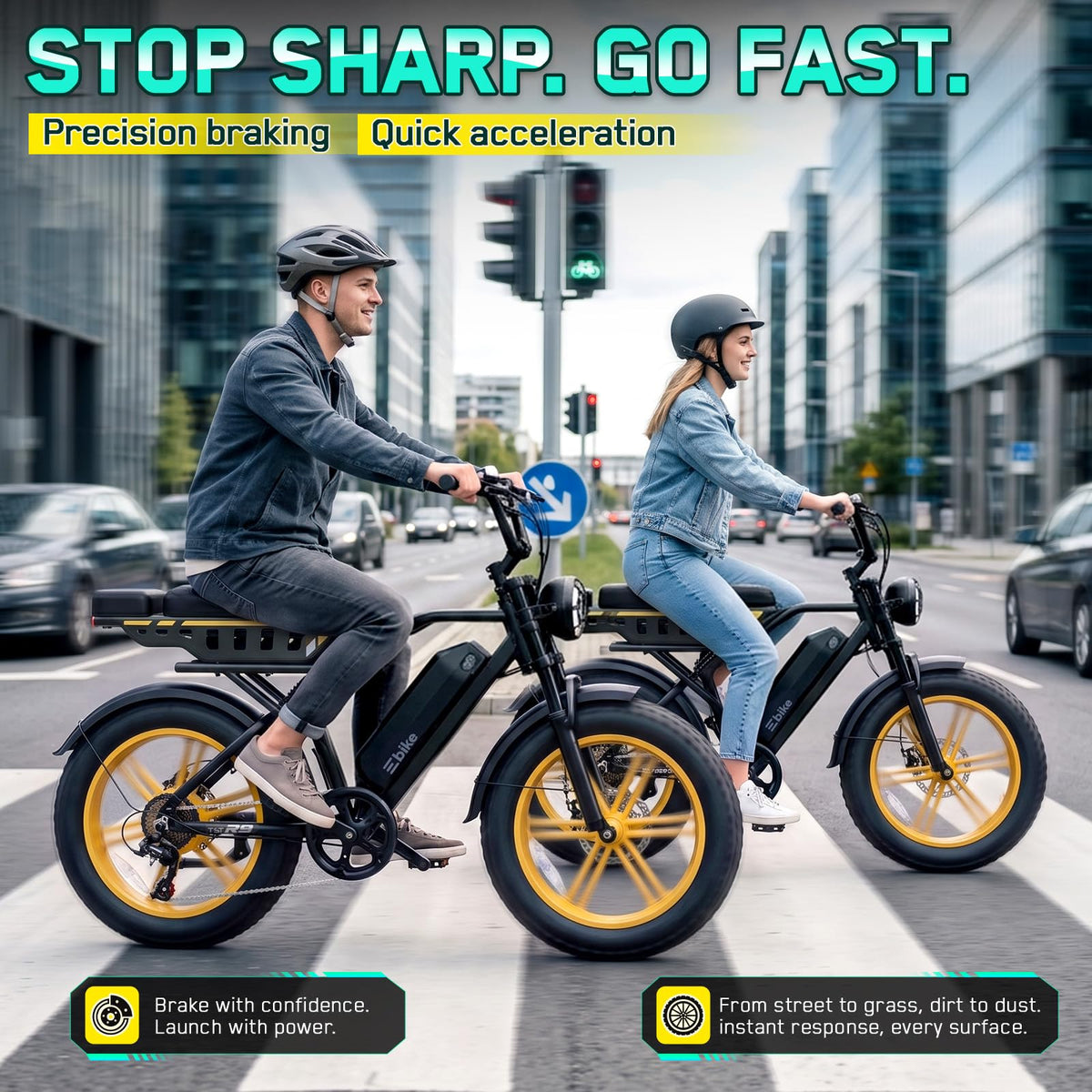 48V 2000W Peak Motor 20 * 4.0 Fat Tire Electric Bike B6270