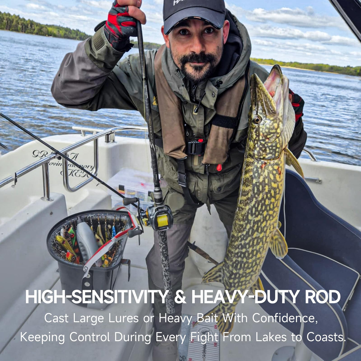 Heavy 2-Piece Fishing Rod D394