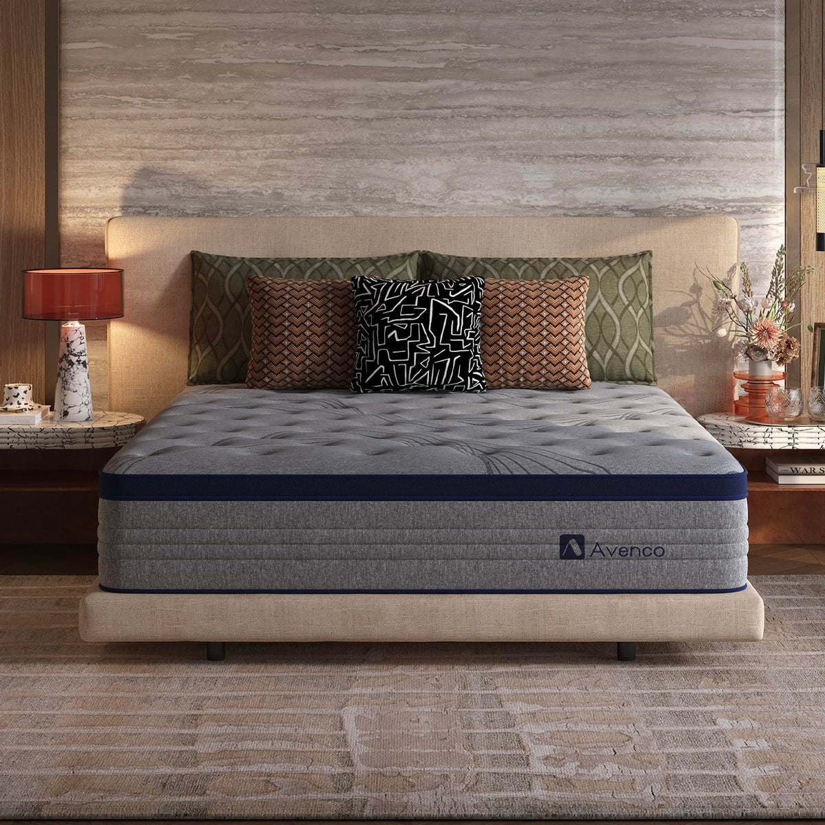 Queen 12 Inch Cooling Hybrid Mattress F3402