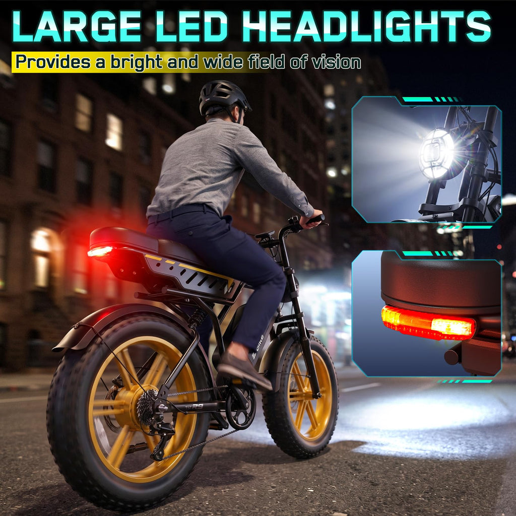 48V 2000W Peak Motor 20 * 4.0 Fat Tire Electric Bike B6270