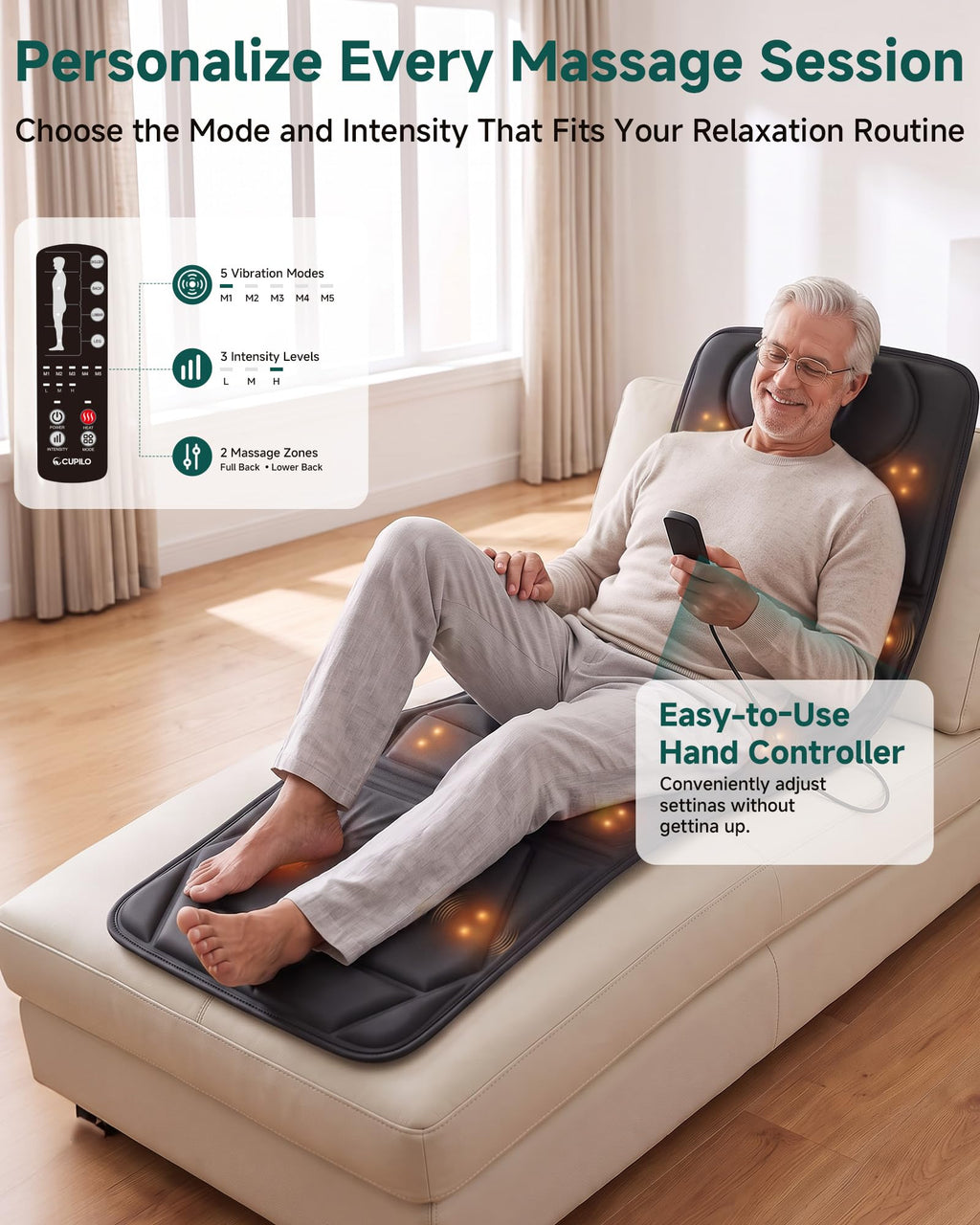 Full Body Massage Mat with Heat E989