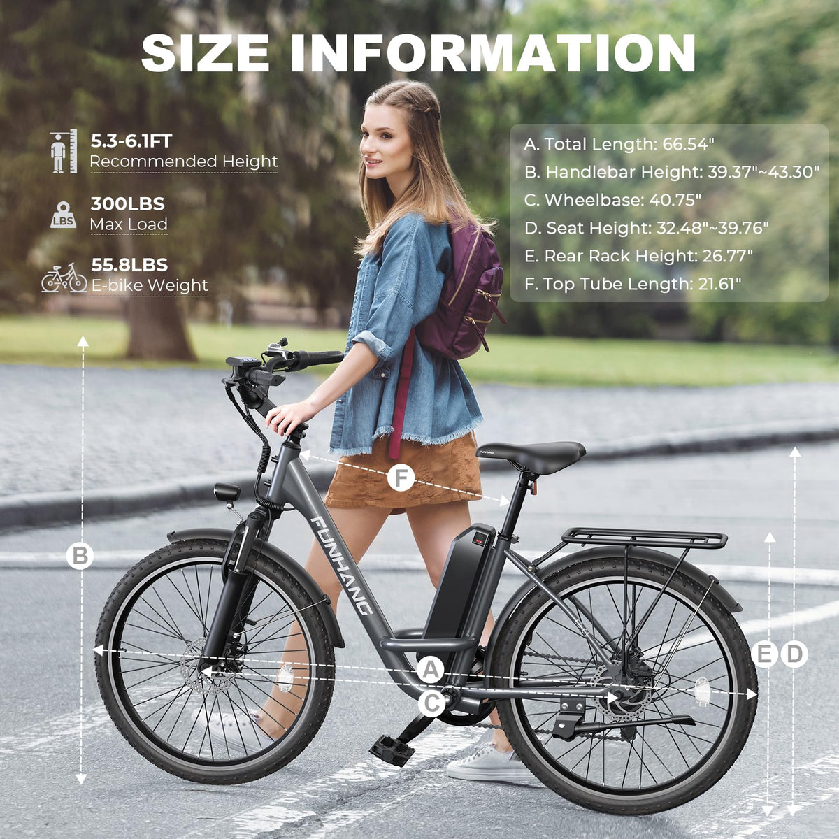 26" 1000W Electric Bike with 48V Battery, 7-Speed U97467
