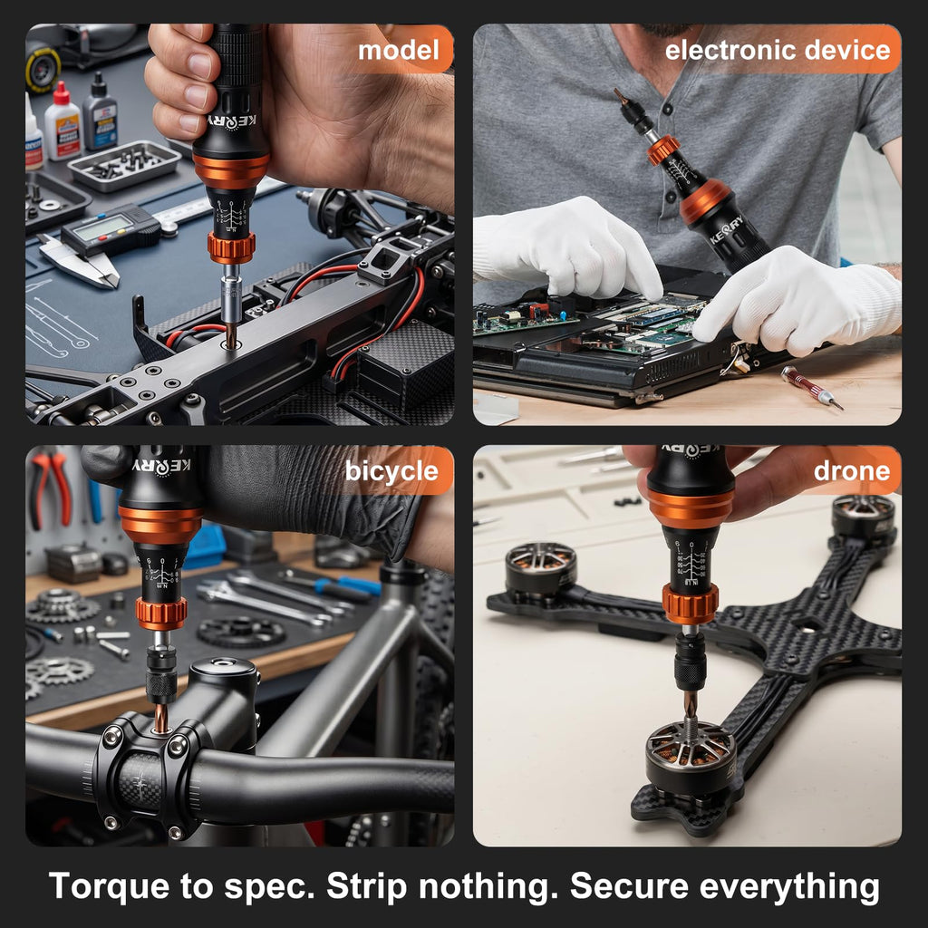 1/4 Inch Pound Torque Screwdriver Set, 10-80 In-Lb, 34-Pieces Bits R550